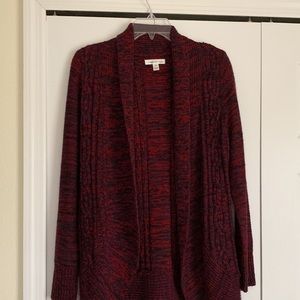 Tunic length cardigan sweater